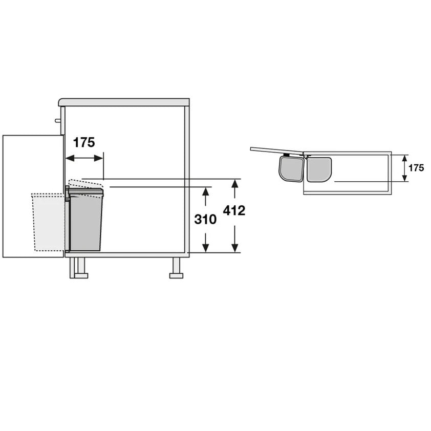 Compact Tidy Bin for Bathroom, Kitchen, Laundry Secondary image