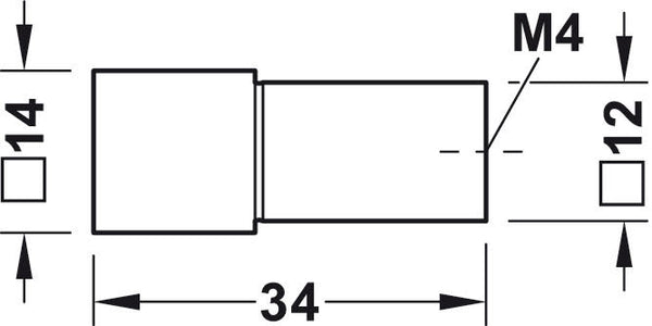 Square Knob For Kitchen, Wardrobe - Premium Collection