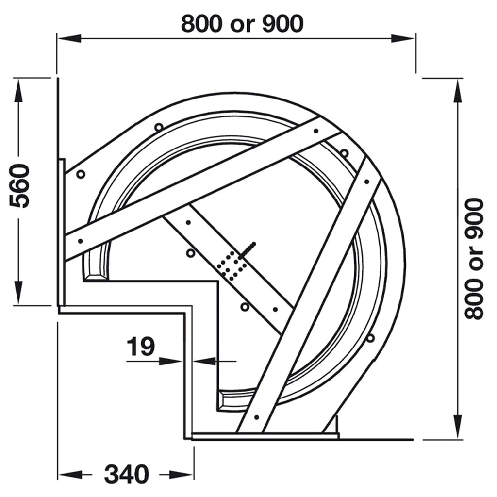 Hafele Mondo 2 revolving Corner unit