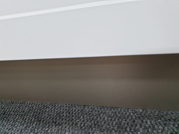 150mm Aluminium Laminate  Kitchen Kickboard – Titanium Ripple Plinth Panel 2.4m