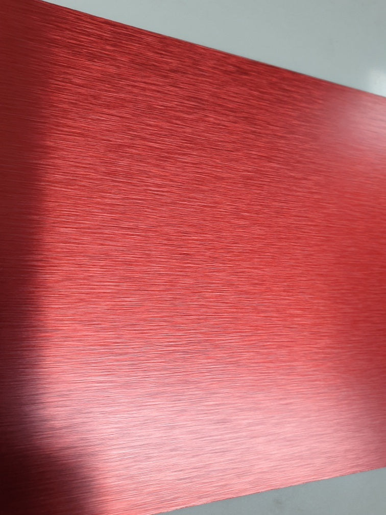 Red Brushed Look Finish Laminate Kitchen Kickboard Height 150mm Secondary image