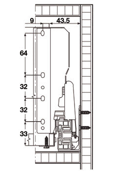Hafele Matrix 35s Standard 84mm Height Drawer