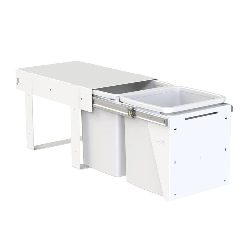 Hideaway Waste Bin Compact Soft-Close 2x15 Ltr (Door Pull) Secondary image