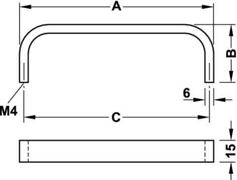 Antibacterial Stainless Steel Pull Door Handle Secondary image