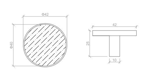 Round Brass With White Marble Insert Knob
