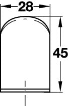 Stainless Steel Narrow Edge Pull / Lip Pull Handle - 28X45mm Secondary image