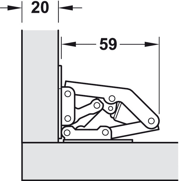 Hafele 90 Degree Easy Mount Hinge