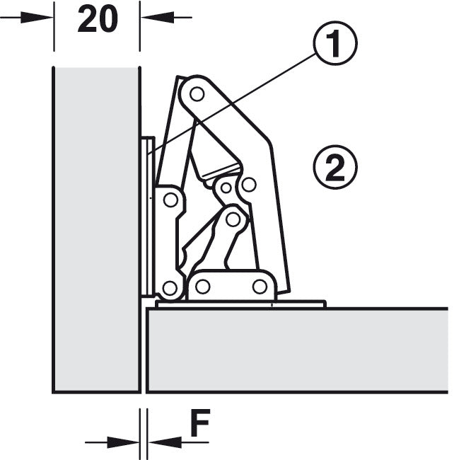 Hafele 90 Degree Easy Mount Hinge