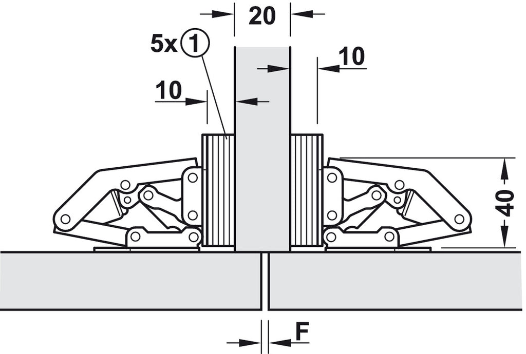 Hafele 90 Degree Easy Mount Hinge