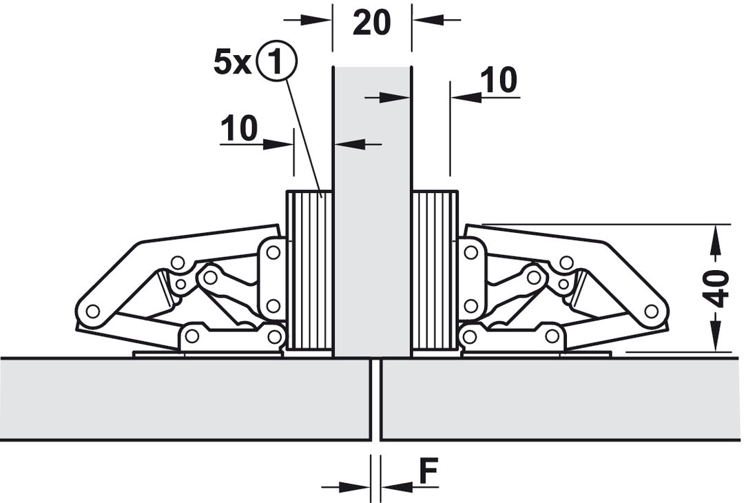 Hafele 90 Degree Easy Mount Hinge