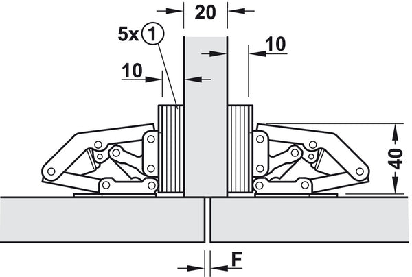 Hafele 90 Degree Easy Mount Hinge