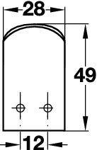 Stainless Steel Matt Brushed Pull Handle - 28X49mm Secondary image