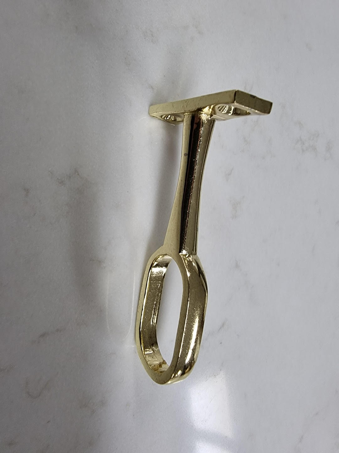 Wardrobe Rail Support, Gold OVA Mid Rail Support 30 x 15mm