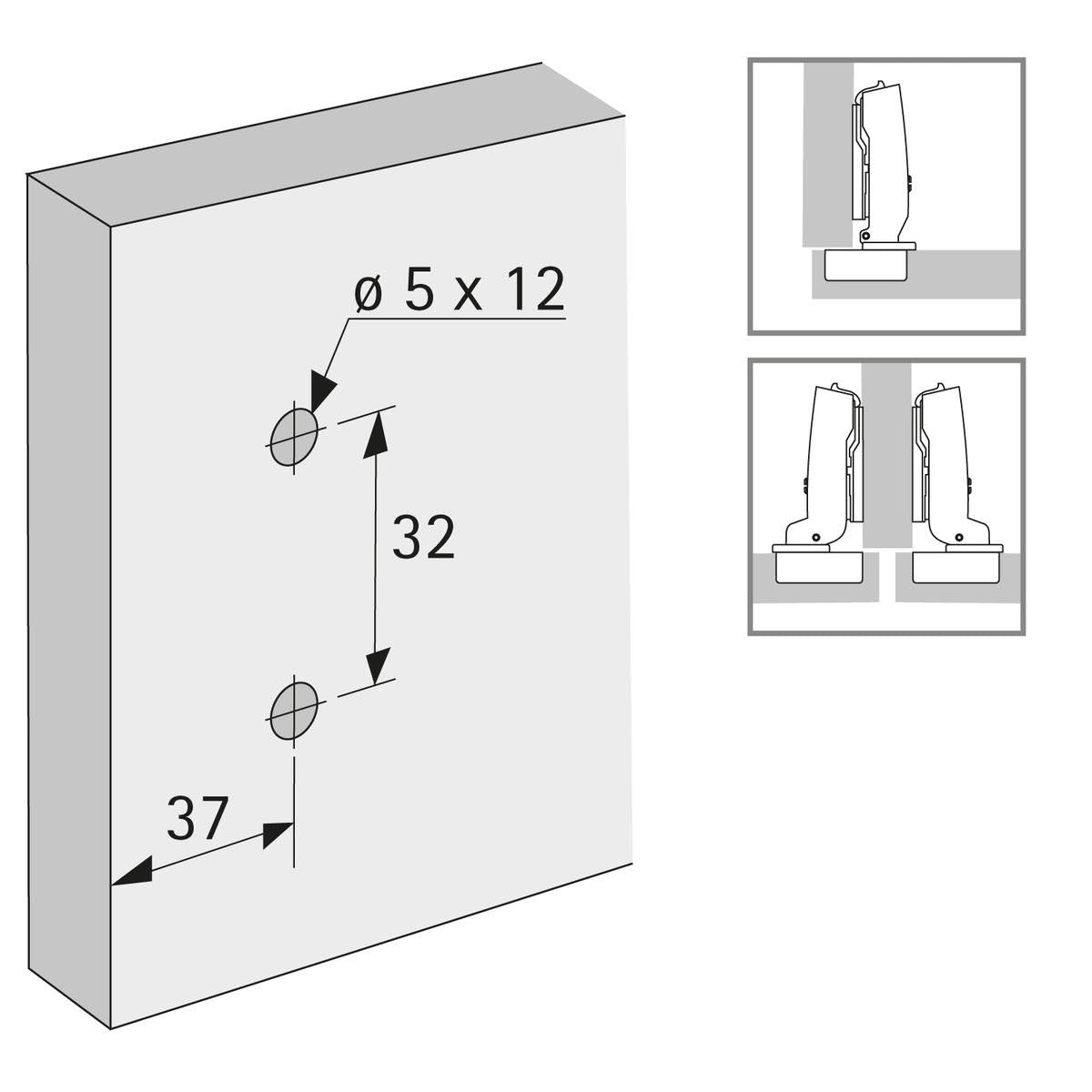 Cross Mounting Plate with Direct Height Adjustment, Nickel Plated
