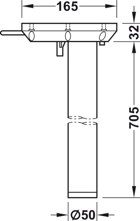 Hafele Foldable Cylindrical Table Leg