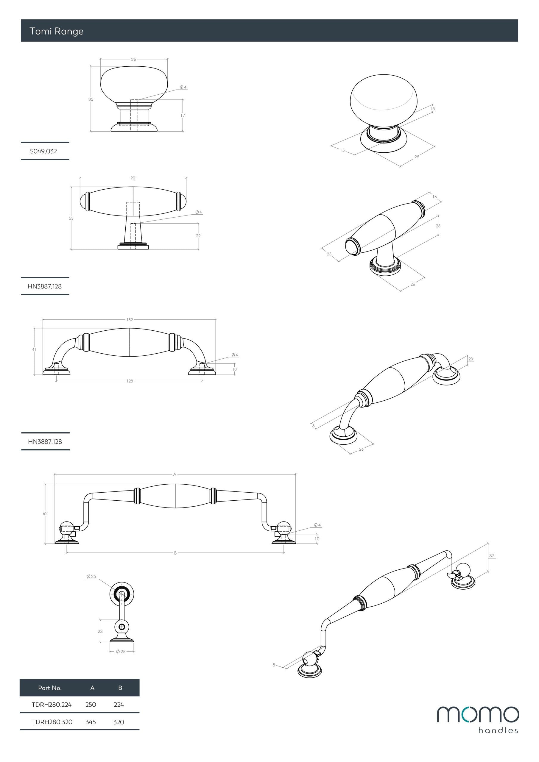 Tomi D Handle Natural Iron Finish Secondary image