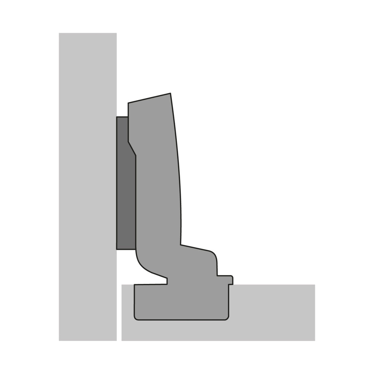 Hettich Inset Sensys 110° Hinge with Integrated Silent System