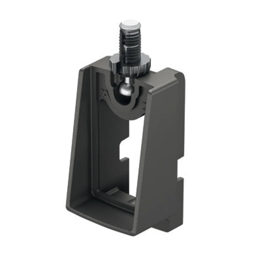 Hafele Wardrobe Rail end Support, Zinc Alloy Main image