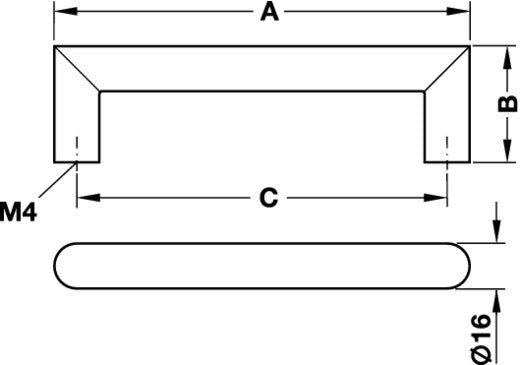 Matt Brushed, Bar Handle - Hole spacing 160 mm Secondary image
