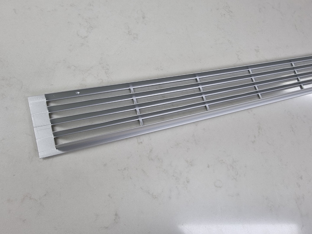 Aluminium Vent Grill For Fridge, 570mm X 61mm, Aluminium