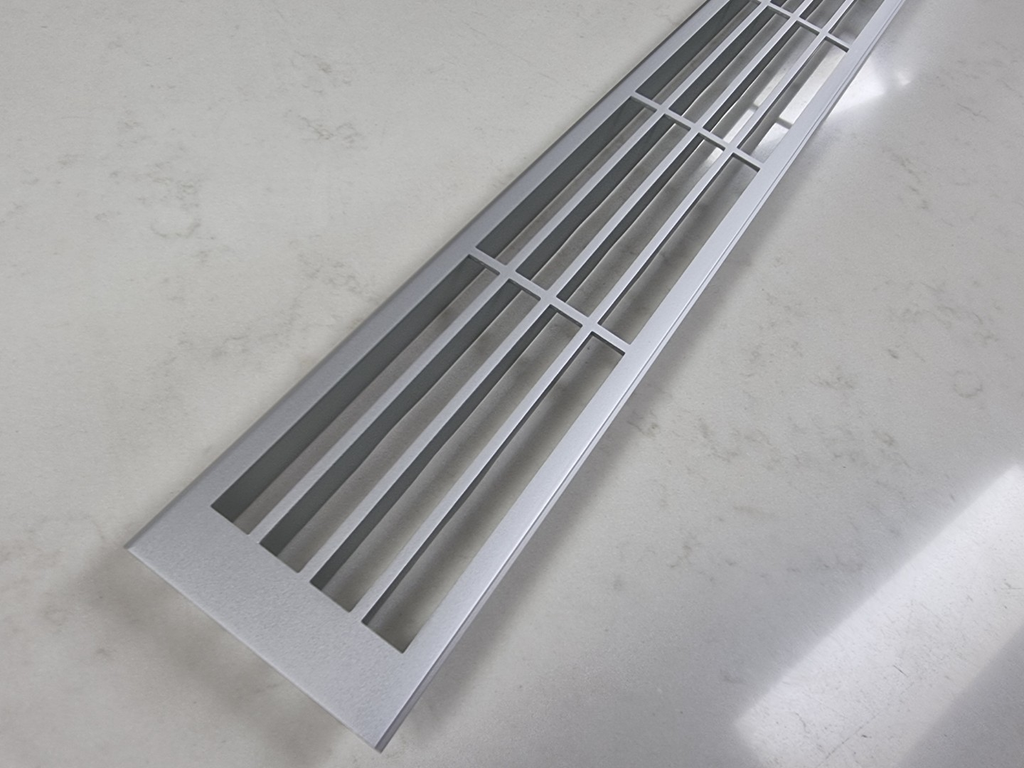 Aluminium Vent Grill For Fridge, 570mm X 61mm, Aluminium