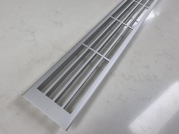 Aluminium Vent Grill For Fridge, 570mm X 61mm, Aluminium