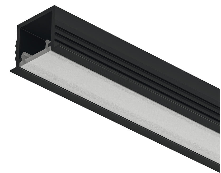 Recessed Aluminium Black Profile for LED Strip Lights - 2500mm Main image