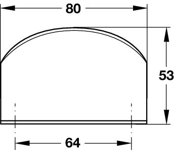 Stainless Steel Lip Pull Handle - 80X53mm Secondary image