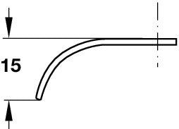 Stainless Steel Lip Pull Handle - 80X53mm