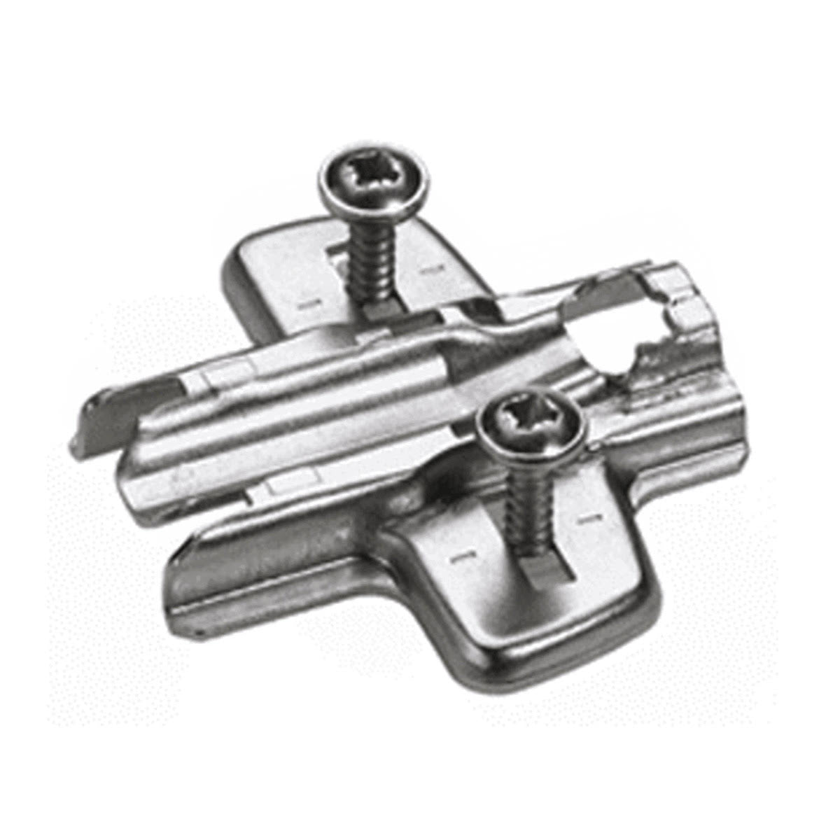 Cross Mounting Plate with Oblong Hole Height Adjustment, Nickel Plated Main image