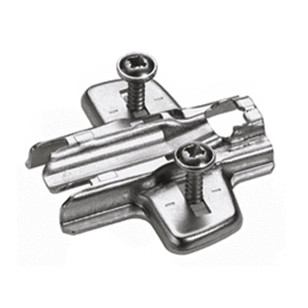 Cross Mounting Plate with Oblong Hole Height Adjustment, Nickel Plated
