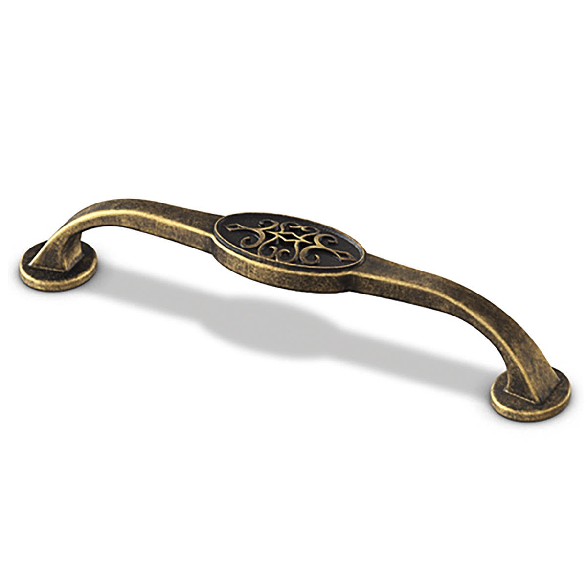 Antique Brass Look Siradia Handle, Hole Spacing 128, L 149mm Main image