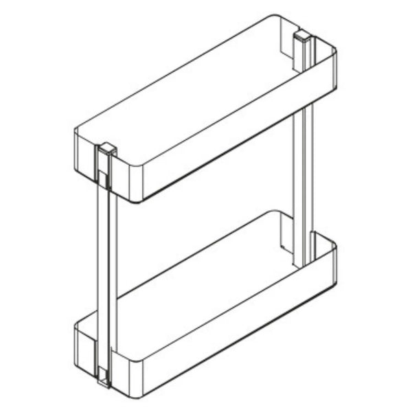 Hafele Utensio Plus H2 Base Pull-Out Unit, Steel