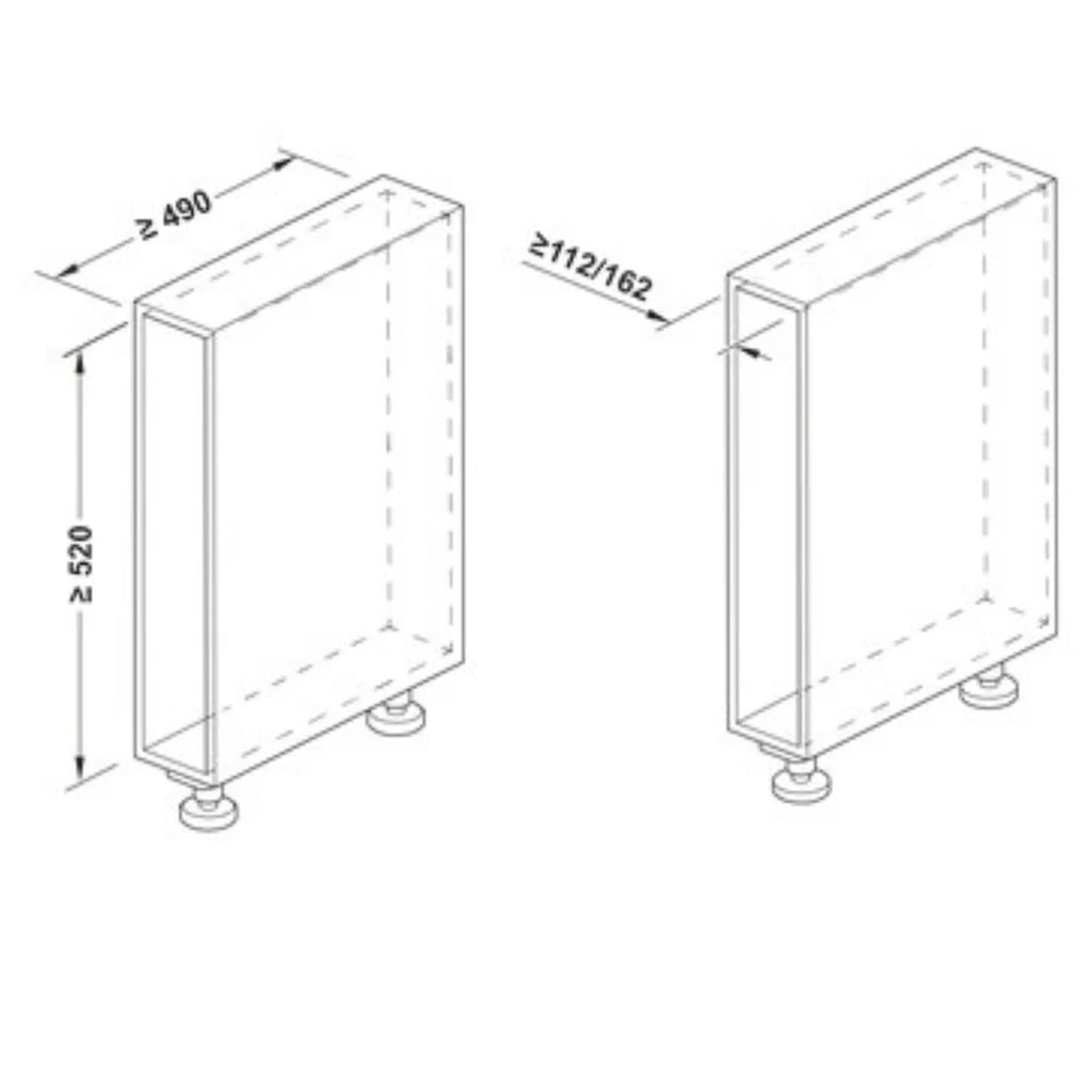 Hafele Utensio Plus H2 Base Pull-Out Unit, Steel