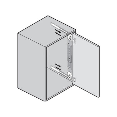 Ball Bearing Pocket Door Fitting Kit, Hinges 500mm Black