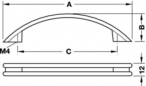 Chrome-Plated Polished - Bow Handles