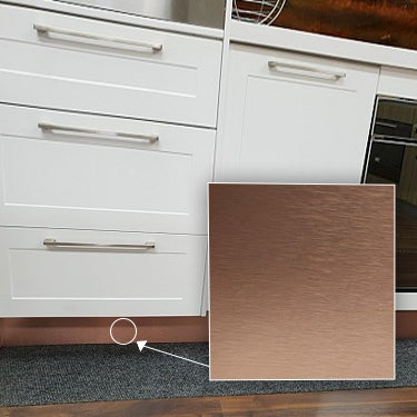 Bronze Finish Aluminium Laminate Kitchen Kickboard 2400mmx150mm Main image