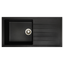 Vivaldi D100L Single Bowl Sink With Drainer, Universal, Black