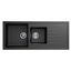 Vivaldi D200 1 & 1/2 Bowl Sink With Drainer, Universal, Black