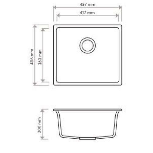 Magic Salsa Single Bowl Sink, Universal, Black Secondary image