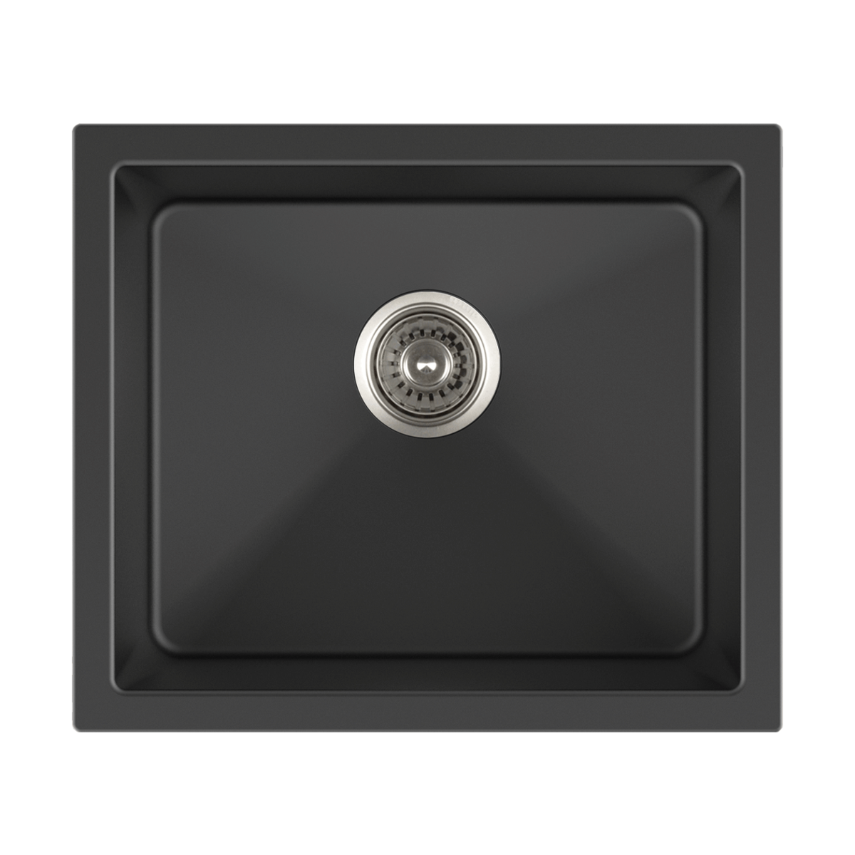 Salsa Single Bowl Sink, Universal, Black Main image