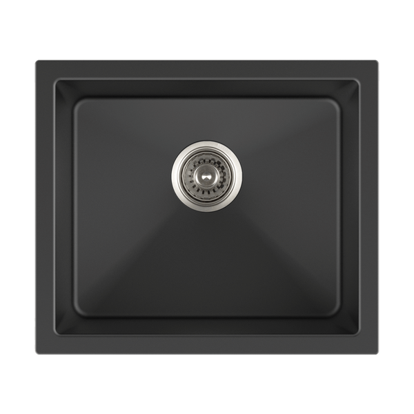 Salsa Single Bowl Sink, Universal, Black
