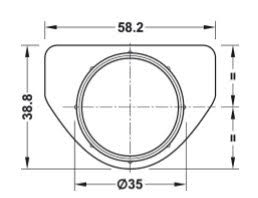 Plastic Hinge Hole and Screw Cover Cap White