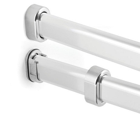 Flange For Oval Wardrobe Tube With Cover, Chrome Plated Secondary image