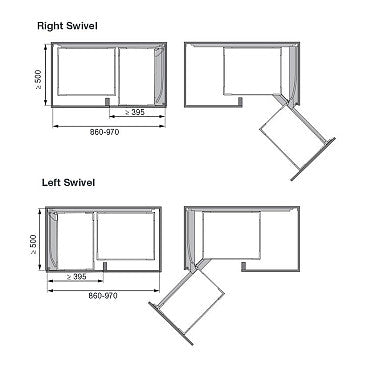 Magic Corner with ClickFixx, Kitchen Corner Storage Unit