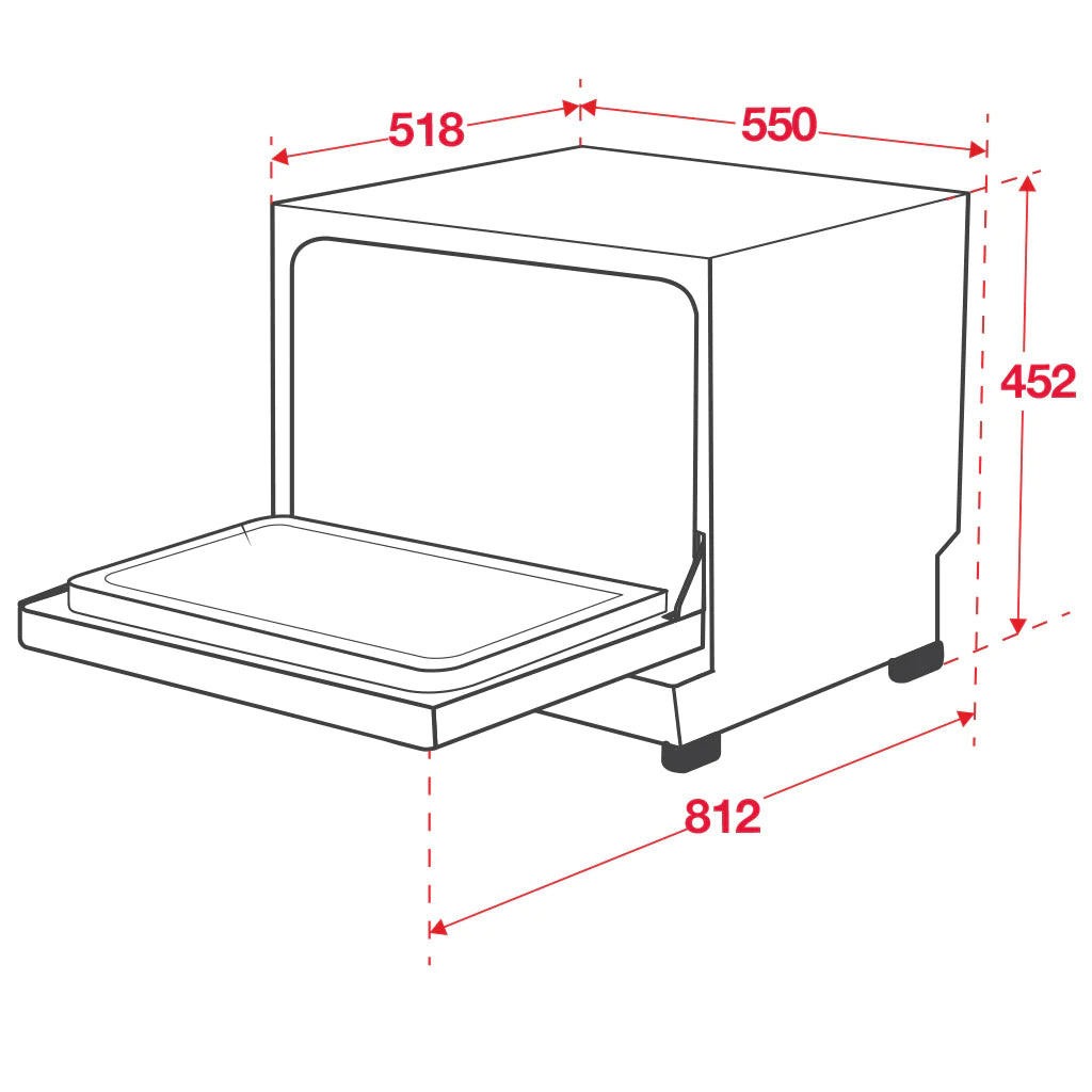 Compact Dishwasher Stainless Steel Door Accessory
