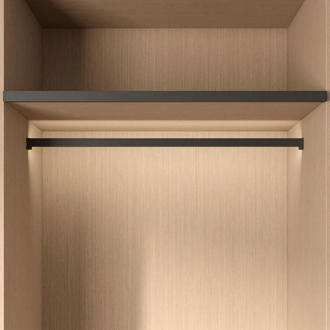 Conero Wardrobe Rail for LED Lighting, Black Secondary image
