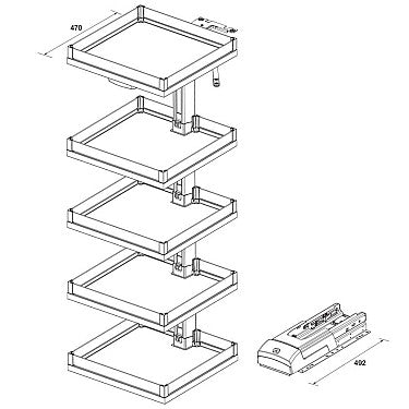 Convoy Premio Pull-Out Pantry Unit For Kitchen