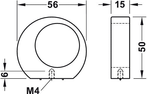 Round Knob with Hole for Kitchen, Vanity & Cupboard Furniture