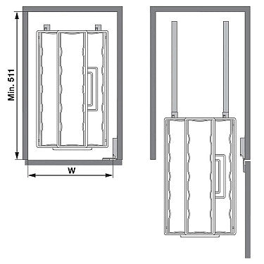 Portero Set III - Cupboard Pull out Unit